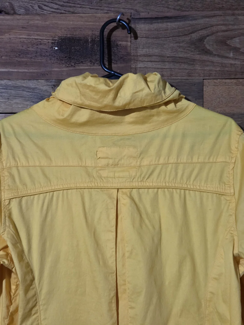 L.A.L. Live a Little Women's L Yellow Casual Utility Jacket Drawstring Full Zip